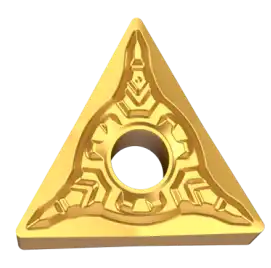 3D rendering of ISO TNMG turning insert with MF chipbreaker geometry